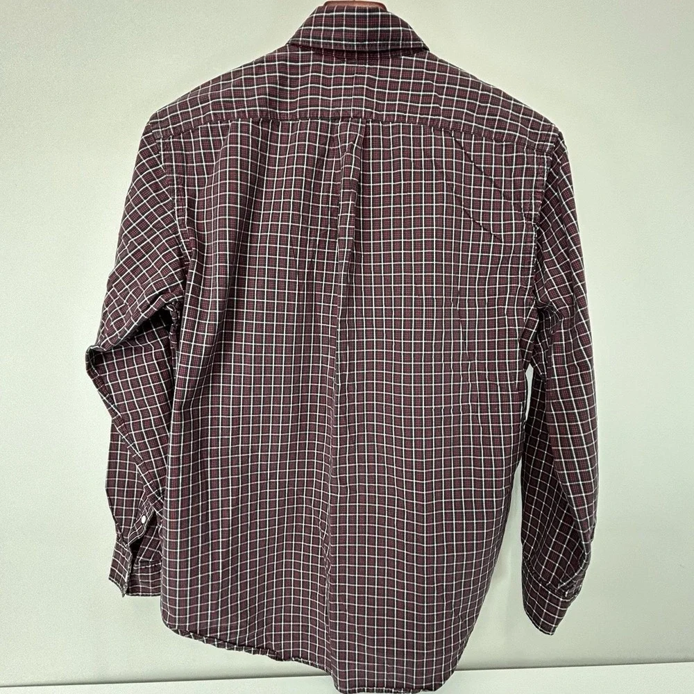 Polo Ralph Lauren Jeans Co. Men's Small Button‎ Down Red Plaid RL Flag Shirt
